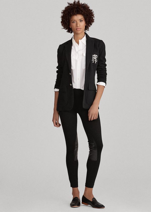 Pantalones Polo Ralph Lauren Mujer Negros - Jodhpur Stretch Skinny - YHMCA2830